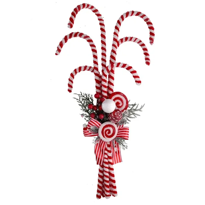 Caramella plastica bastoncini di zucchero rosso cm xh60