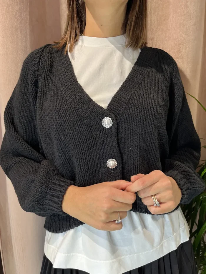 CARDIGAN BOTTONI GIOIELLO Vendita calda online - immagine 2