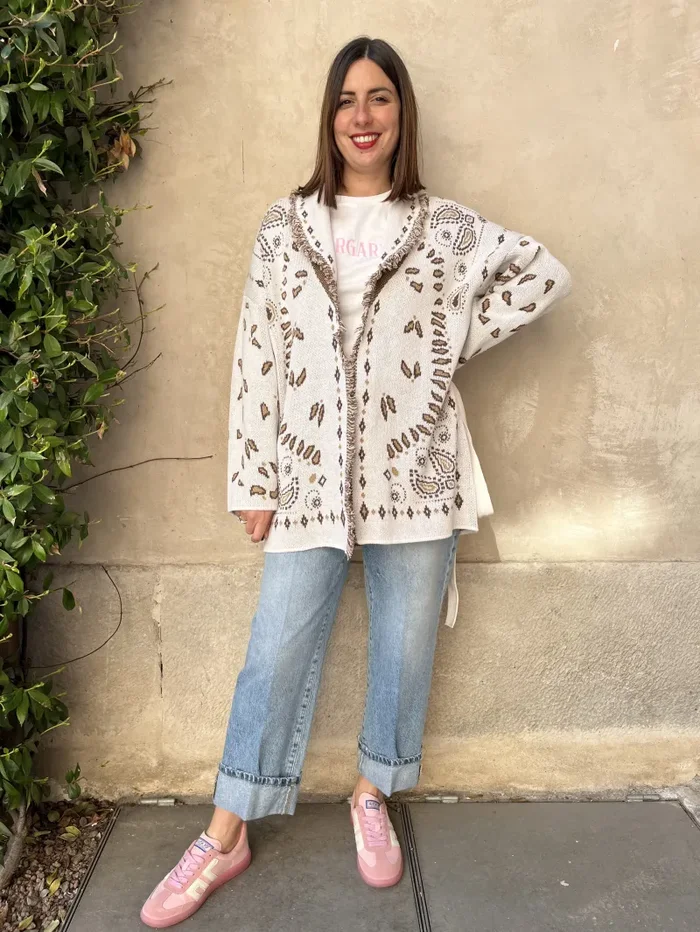 CARDIGAN COTONE BANDANA - immagine 2