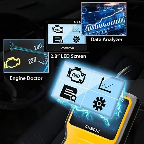 careslong OBD2 Auto Diagnostica, OBD Code Scanner V1.1 Il Lettore di Codici… - immagine 3