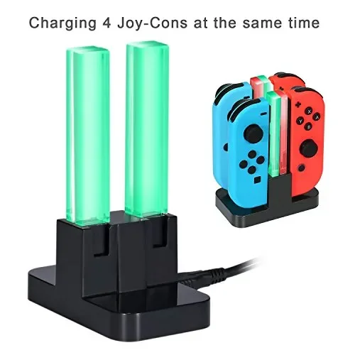 Caricatore per Switch KINGTOP 4 in 1 Joy-Con Batteria Di Ricarica 4 In 1 - immagine 3