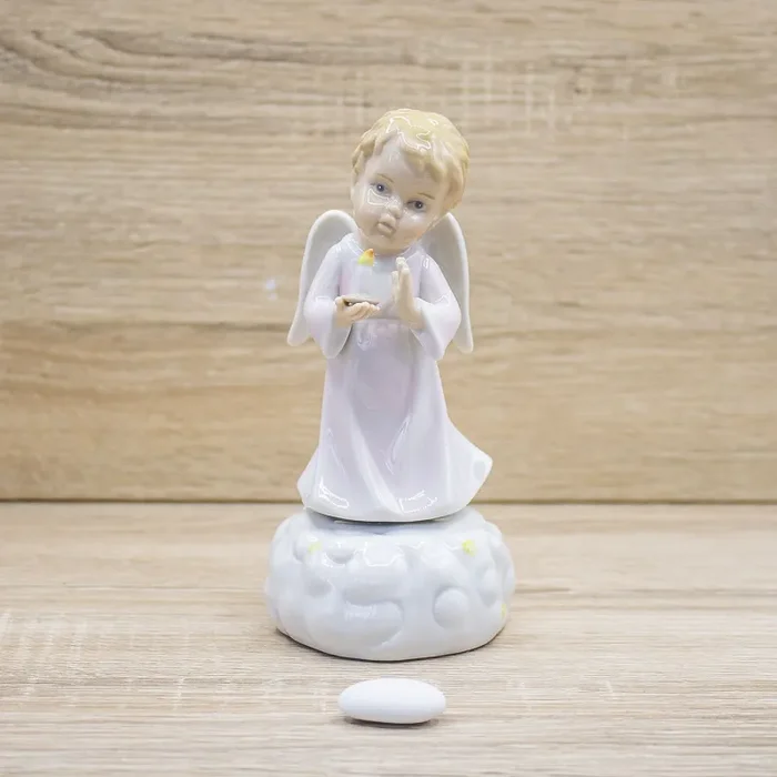 Carillon Angelo Rosa con Candela Mandorle by Paben Saldi