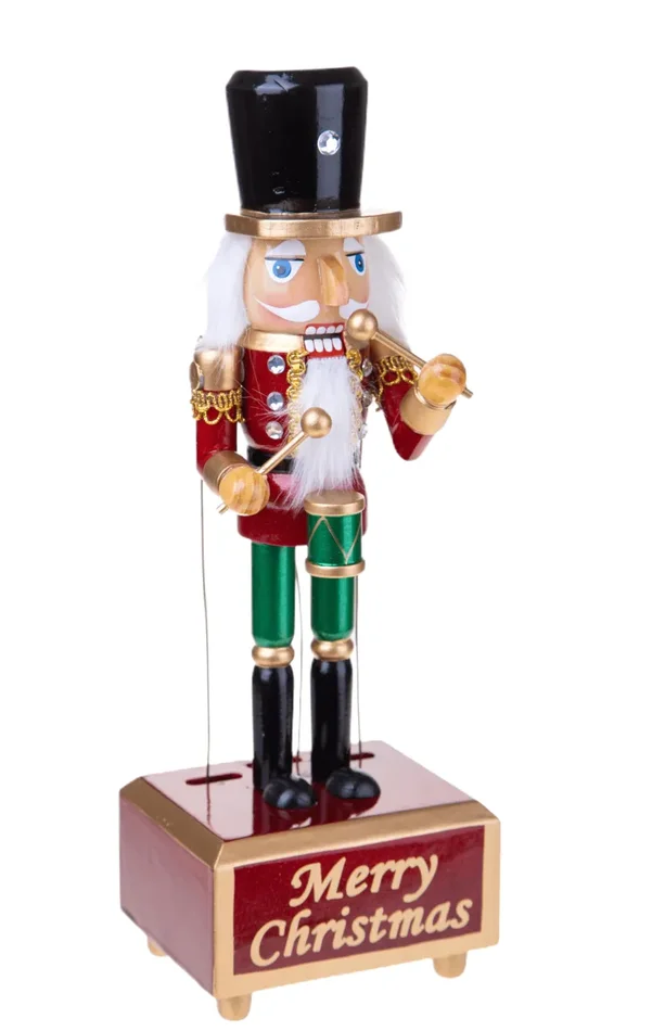 Carillon Schiaccianoci di Natale in Legno H30,5 cm Verde Sconti - immagine 2