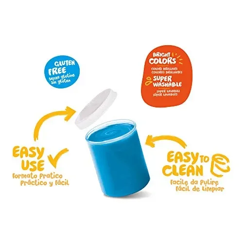 Carioca Baby Finger Paints, Set di Tempere Colorate per Bambini, Kit Pittura Super Lavabili, per Bambini dai 24 Mesi, Tempere a Dita, Colori Assortiti, 6 Tempere da 80 ml - immagine 3