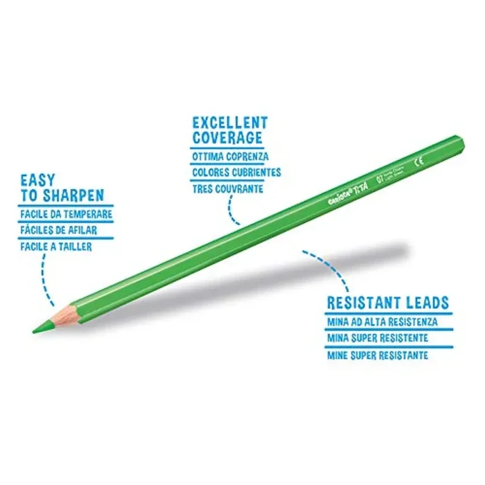 Carioca Matite TITA| Set Pastelli Colorati Esagonali con Punta Resistente per Bambini, Colori Assortiti, 36 Pezzi - immagine 3