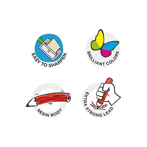 Carioca Valigetta TITA | Matite Colorate e da Disegno, Scatola Portatile di Matite in Resina Esagonali con Mina Super Resistente alla Caduta, Colori Assortiti, 120 Pezzi - immagine 2