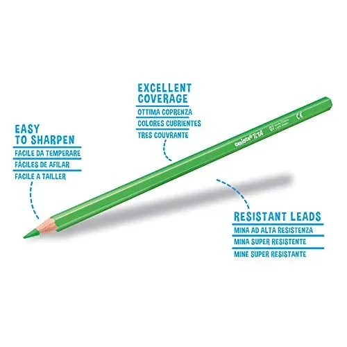 Carioca Valigetta TITA | Matite Colorate e da Disegno, Scatola Portatile di Matite in Resina Esagonali con Mina Super Resistente alla Caduta, Colori Assortiti, 120 Pezzi - immagine 3