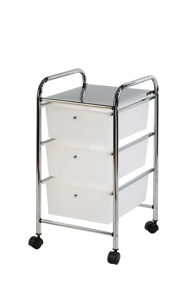 Carrellino Multiuso in Acciaio 3 Cassetti Bianchi Tosini YJ810W