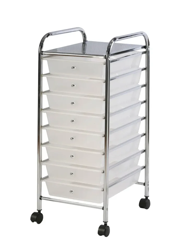 Carrellino Multiuso in Acciaio 8 Cassetti Bianchi Tosini YJ831W
