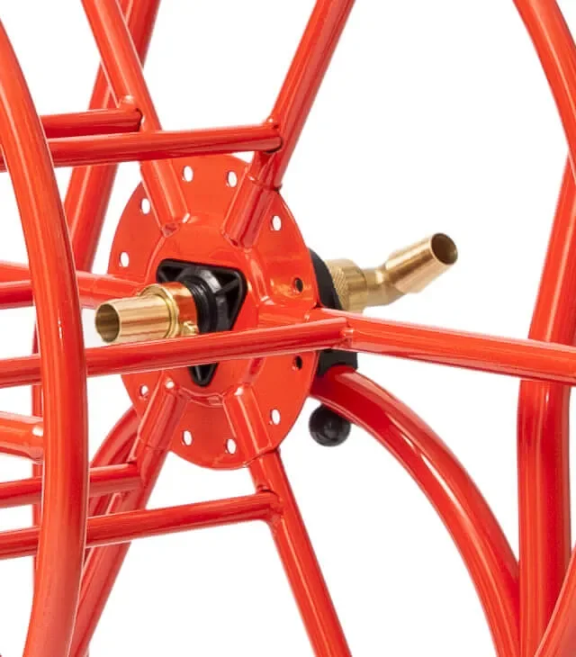 Carrello Avvolgitubo Manuale 80 mt in Acciaio Agrati Rosso - immagine 2