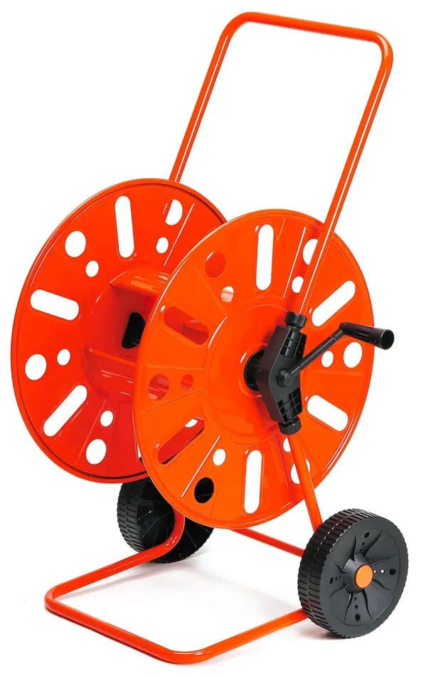 Carrello Avvolgitubo Manuale con Ruote 110 mt Tubo Ø1/2” in Acciaio Verniciato Rosso Agrati - immagine 2