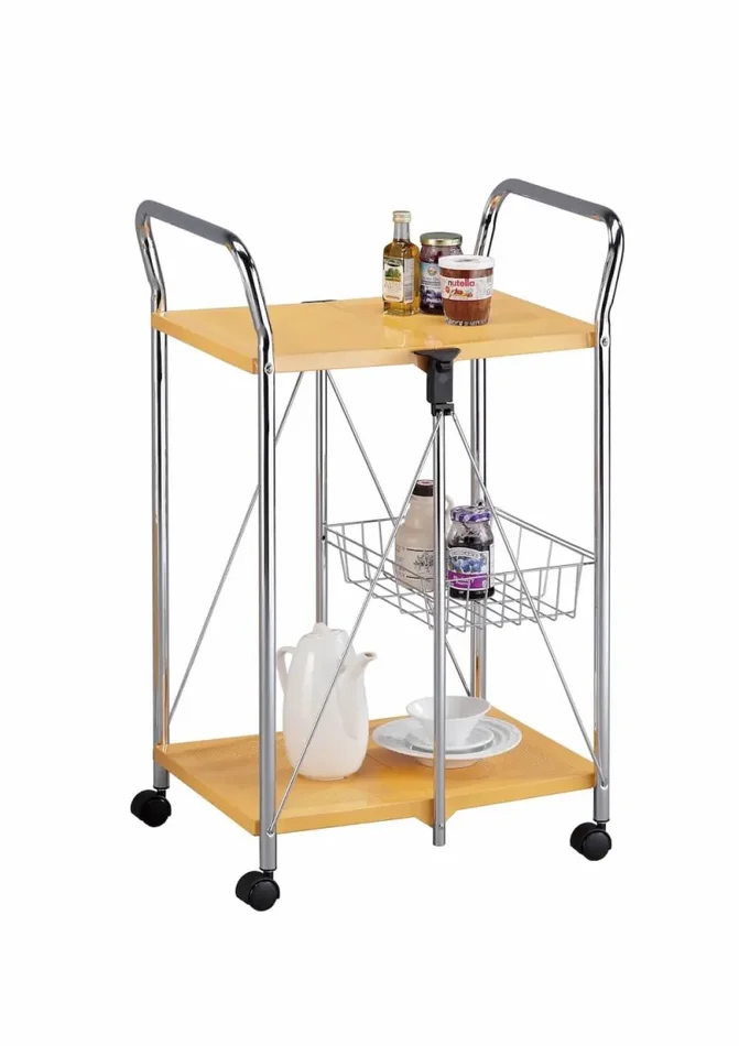 Carrello da Cucina Pieghevole Arancio in Acciaio Tosini TA0190 Sconti