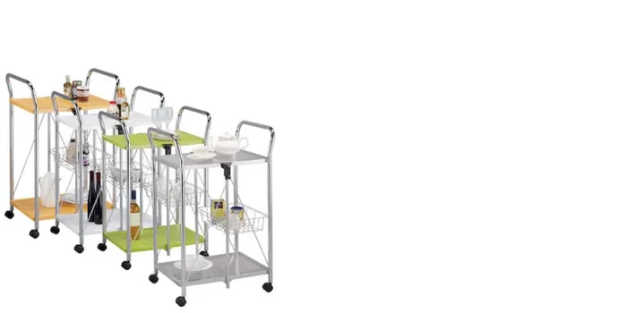 Carrello da Cucina Pieghevole Arancio in Acciaio Tosini TA0190 Sconti - immagine 2