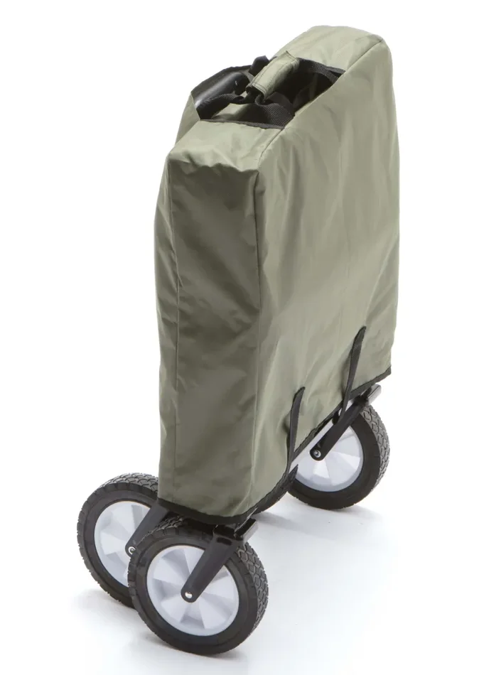 Carrello da Giardinaggio Pieghevole 85x45x53 cm in Acciaio con Manico Estensibile Taddei Garden Plus Verde Scuro Sconti - immagine 3