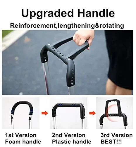 Carrello della Spesa Portaspesa 8 Ruote Grande capacità in Blu - immagine 3