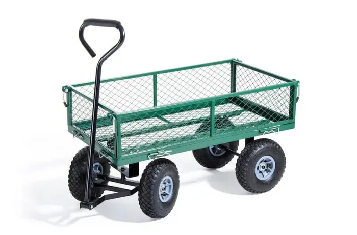 Carrello in Acciaio per Giardino con 4 Ruote Tassellate Max 150Kg Bertozzi - immagine 3