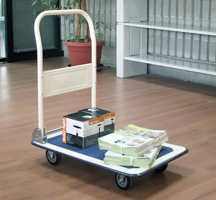 Carrello Pieghevole da Trasporto 150 Kg in Lamiera Tosini Bianco e Blu - immagine 3