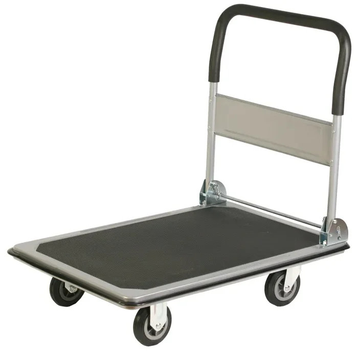 Carrello Pieghevole da Trasporto 300 Kg in Lamiera Tosini Grigio e Nero