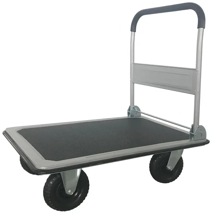 Carrello Pieghevole da Trasporto 350 Kg in Lamiera Tosini Grigio e Nero In saldo