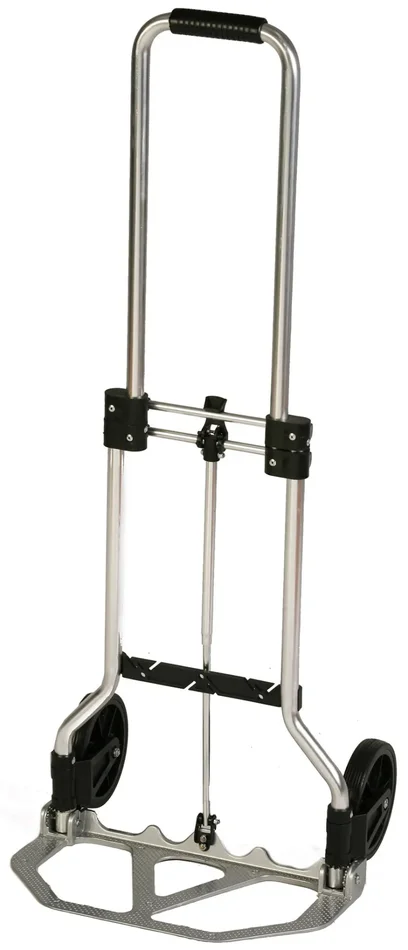 Carrello Pieghevole Portapacchi 45 Kg in Alluminio Tosini Carrellino Silver Sconti - immagine 2
