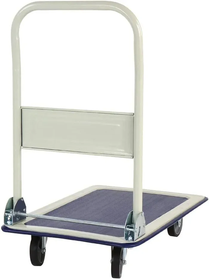 Carrello Portapacchi Portattutto da Trasporto con Manico Pieghevole e Tappetino - immagine 3