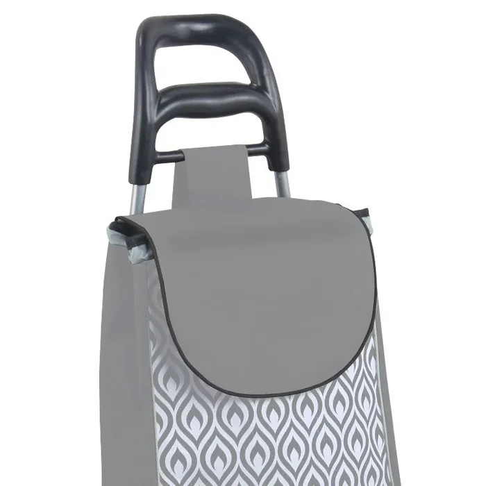 Carrello Trolley Pieghevole per la Spesa 6 Ruote per Scale in Acciaio Sofia Grigio - immagine 2