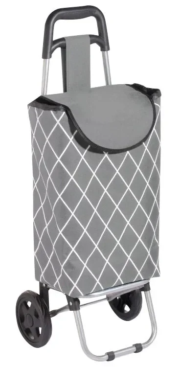 Carrello Trolley Pieghevole per la Spesa in Acciaio Susanna Grigio