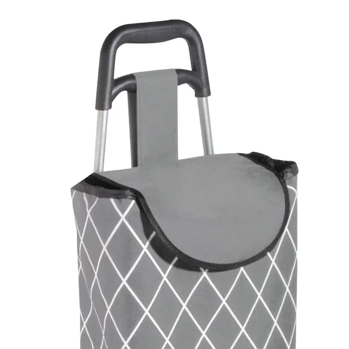 Carrello Trolley Pieghevole per la Spesa in Acciaio Susanna Grigio - immagine 2