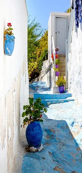 Carta Da Parati Fotomurale Per Porta – Blue Alley 90x210cm Erroi - immagine 2