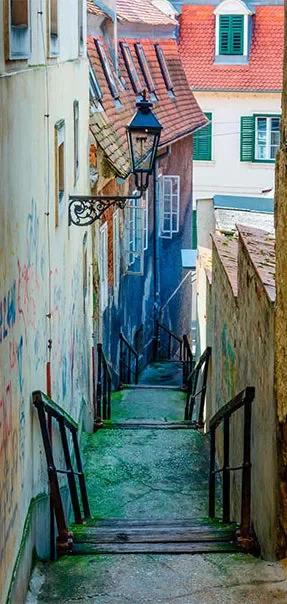 Carta Da Parati Fotomurale Per Porta – Croatian Alley 70x210cm Erroi - immagine 2