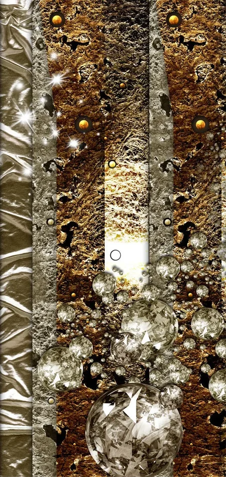 Carta Da Parati Fotomurale Per Porta – Golden Background I 80x210cm Erroi - immagine 2