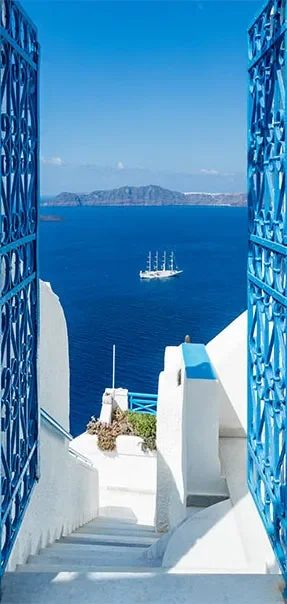 Carta Da Parati Fotomurale Per Porta – Holidays In Greece 80x210cm Erroi - immagine 2
