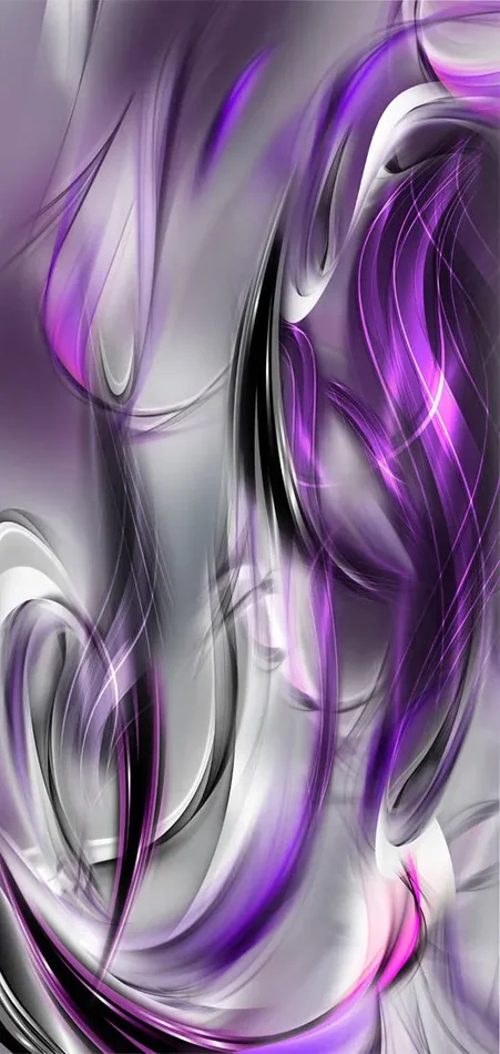 Carta Da Parati Fotomurale Per Porta – Purple Abstraction I 80x210cm Erroi - immagine 2