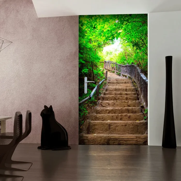 Carta Da Parati Fotomurale Per Porta – Stairs From Nature I 90x210cm Erroi Fornitura