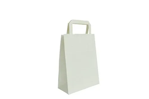Carte Dozio – Shopper in Kraft color Bianco, maniglia 22+10×29, Bianco