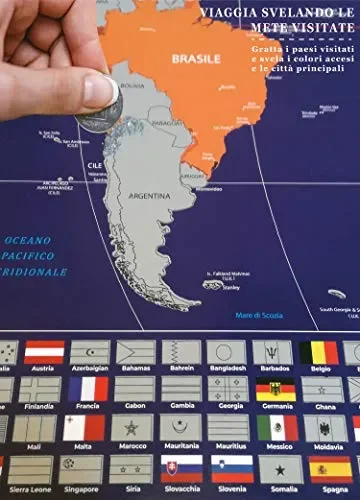 Cartlab poster mappa del mondo + Italia da grattare con bandiere – le… - immagine 3