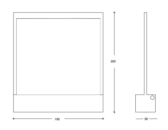 Cascata a Finestra Verticale 150x36xH200 cm in Acciao e Vetro Bianca - immagine 3