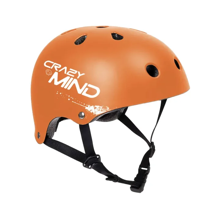 Casco Aerodinamico per Bambini Misura 54-58 cm con Fori di Aerazione Arancio o Nero o Verde - immagine 2