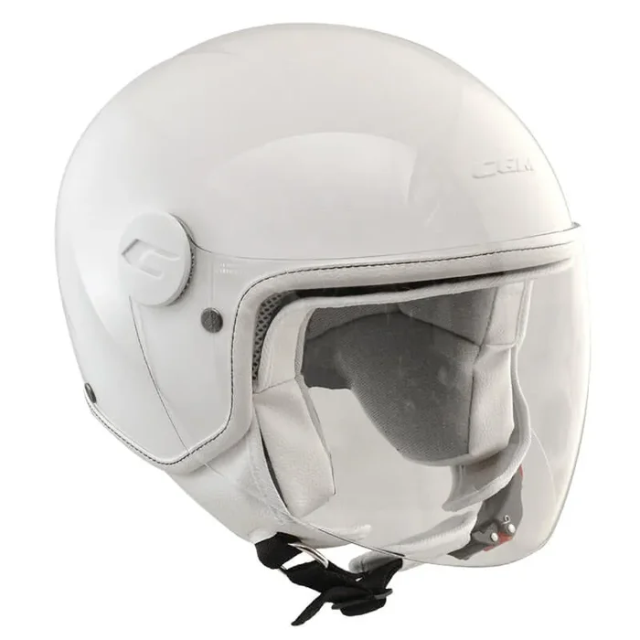Casco Demi-Jet per Bambini Visiera Lunga CGM Magic Mono 205A Bianco Varie Misure