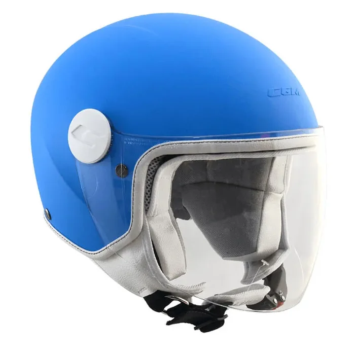 Casco Demi-Jet per Bambini Visiera Lunga CGM Magic Smile 205S Azzurro Opaco Varie Misure Moda - immagine 2