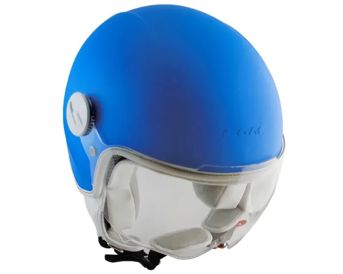 Casco Demi-Jet per Bambini Visiera Sagomata CGM Magic Mono 205A Azzurro Opaco Varie Misure - immagine 3