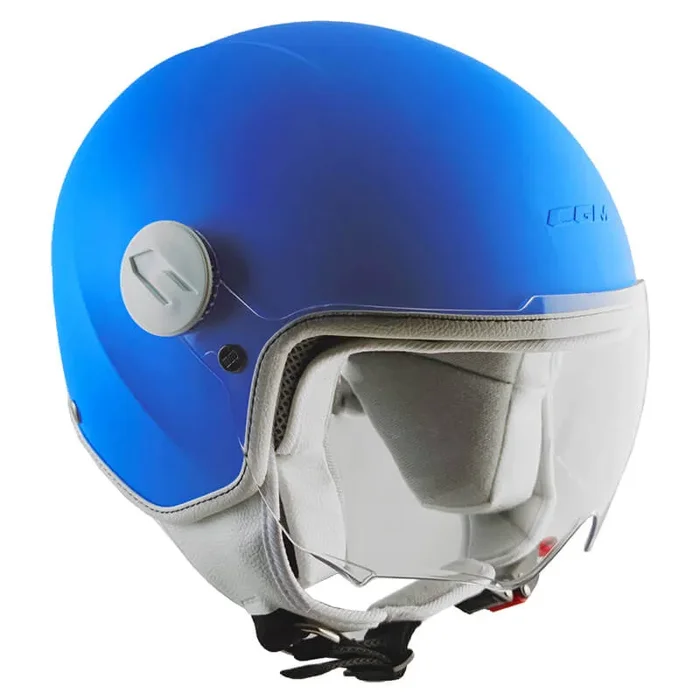 Casco Demi-Jet per Bambini Visiera Sagomata CGM Magic Smile 205S Azzurro Opaco Varie Misure - immagine 2