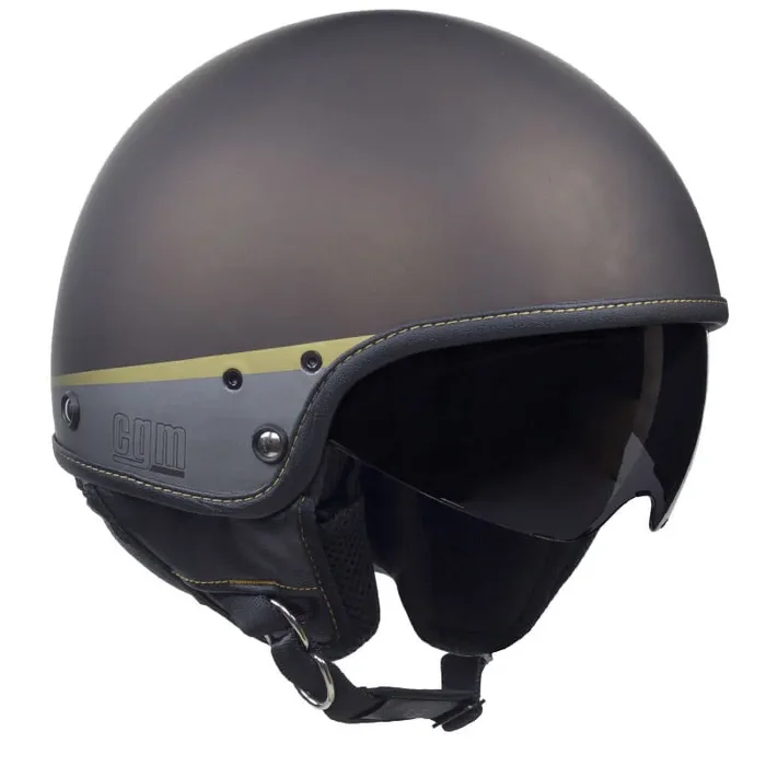 Casco Demi-Jet per Scooter CGM Granada 105G Marone Opaco Varie Misure