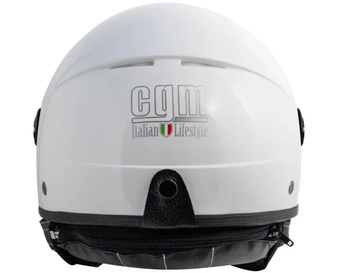 Casco Demi-Jet per Scooter CGM Malindi 104A Bianco Metal Varie Misure - immagine 2