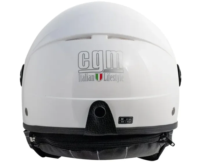 Casco Demi-Jet per Scooter Visiera Lunga CGM Nevada 101A Bianco - immagine 2