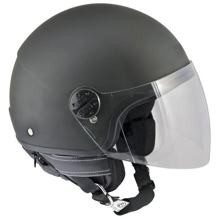 Casco Demi-Jet per Scooter Visiera Lunga CGM Nevada 101A Nero Opaco