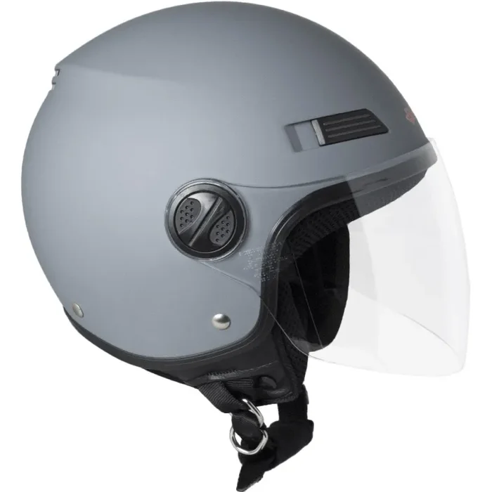 Casco Demi-Jet per Scooter Visiera Lunga SKA-P 1 LH Metropoli Grigio Gommato