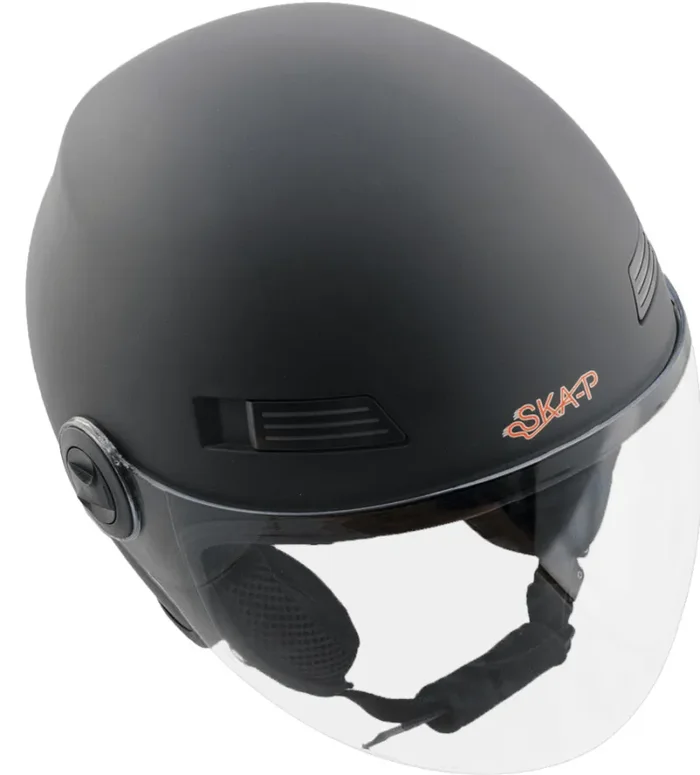 Casco Demi-Jet per Scooter Visiera Lunga SKA-P 1LH Urban Silver Metal Varie Misure - immagine 2