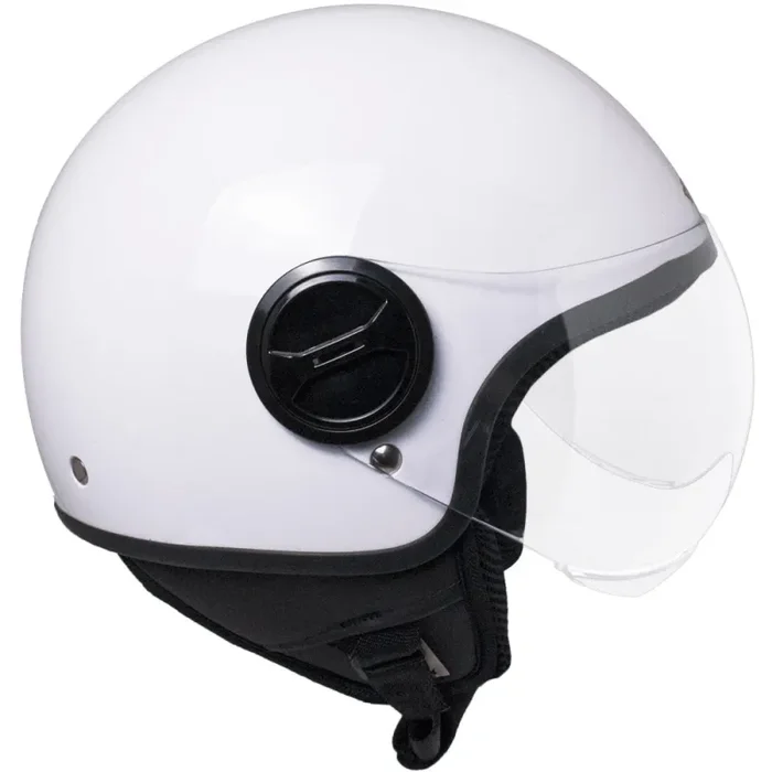 Casco Demi-Jet per Scooter Visiera Sagomata SKA-P 1 WH Wolli Bianco Metal