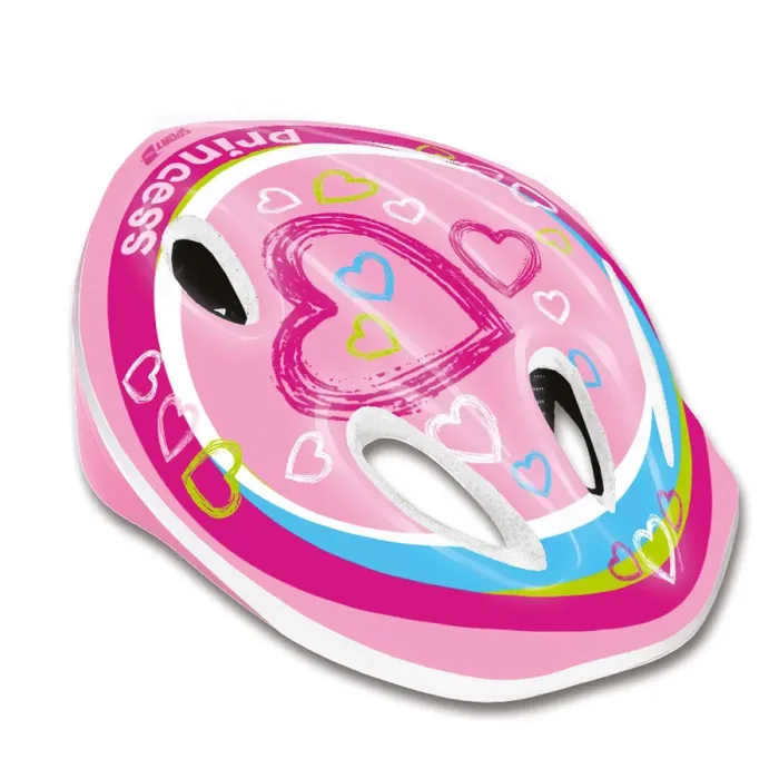 Casco EASY GIRL Aereodinamico per Bambini Misura 52-56 cm con Fori di Aerazione Rosa o Fucsia - immagine 2